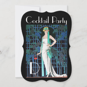 Invitation ROSES ROUGES À L'ANNIVERSAIRE DE NUIT Cocktail Par