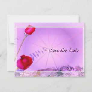 Invitation Roses Rouges Enregistrez la Date