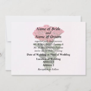 Invitation Roses Rouges et Feuilles