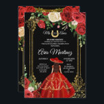 Invitation Roses rouges et rouges - Princesse Quinceanera<br><div class="desc">Roses rouges et rouges - Princesse Quinceanera InvitationMis Quince Anos,  15e anniversaire, </div>