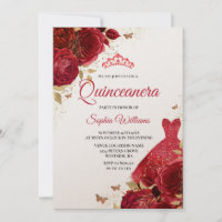 Roses rouges Roses étincelantes Shimmer Quinceaner
