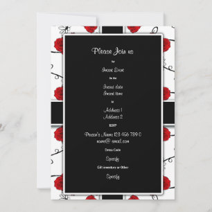 Invitation Roses rouges rubis - faire-parts de mariage person