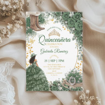 Roses Vert Émeraude Occidentales Quinceañera de Ca