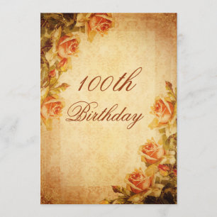 Invitation Roses Vintages de Damask Shabby Chic Peach 100e