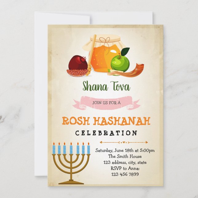 Invitation Rosh hashanah (Devant)