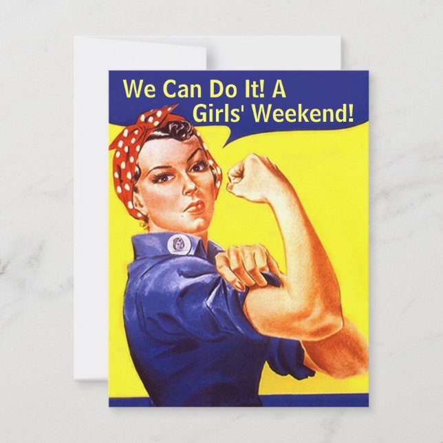 Invitation Rosie Le Riveter Nous Pouvons L'INVITATION DES AMI (Devant)