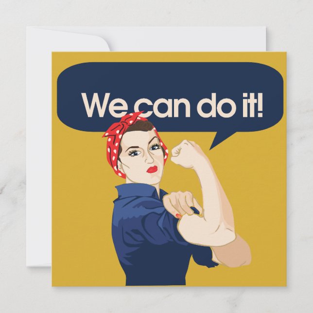 Invitation Rosie Riveter Nous pouvons le faire (Devant)
