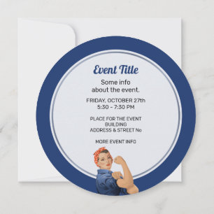 Invitation Rosie the Riveter