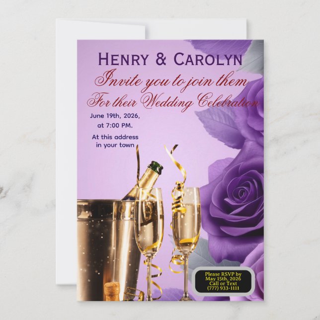 Invitation Rosier de fête (Devant)