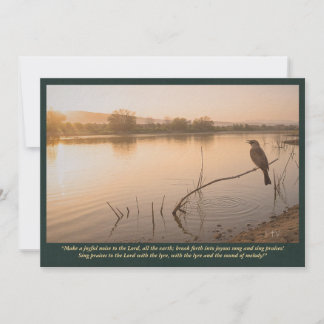 Invitation Rossignol à l'aube—Psaume 98:4–5 Art biblique