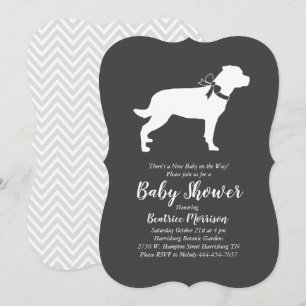 Invitation Rottweiler Baby shower Genre Neutre Rottie