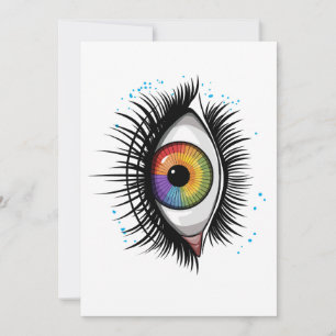 Invitation Roue chromatique Conception d'œil Art Éducation Th