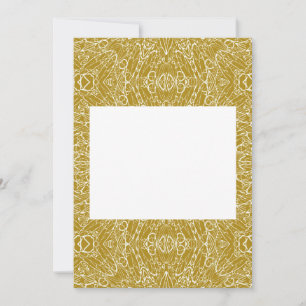 Invitation Roue étoile géométrique en or foncé art abstrait