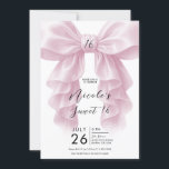 Invitation Rouffle rose Cascade Bow Élégant Doux 16 Partie<br><div class="desc">Customisez ceci pour n'importe quel événement.</div>