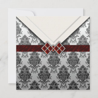 Invitation Rouge bijoux look Goth Damask