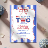 Rouge Blanc & Deux Fille Américaine Arc pour 2e An