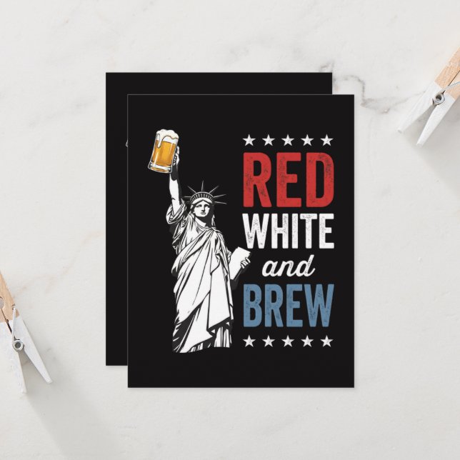 Invitation Rouge Blanc et Bière 250e Anniversaire (Devant/Arrière en situation)