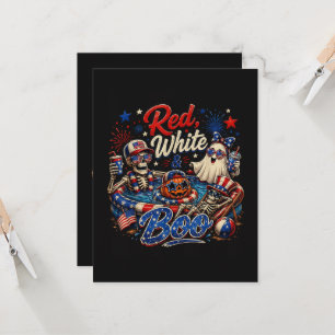 Invitation Rouge Blanc Et Boo Patriotique 4 Juillet