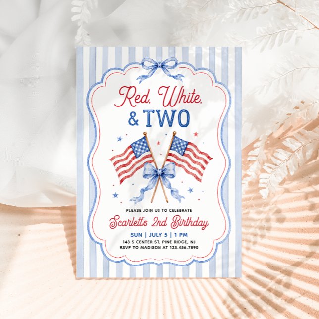 Invitation Rouge Blanc et Deux Ans de Fête Patriotique (Créateur téléchargé)
