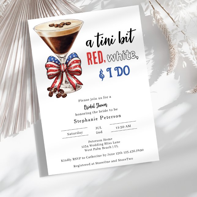 Invitation Rouge Blanc et Moi fais un Martini Espresso pour u (Créateur téléchargé)