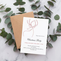 Rouge blanc rennes abstraits fête de Noël moderne