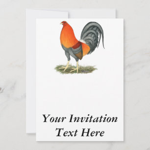 Invitation Rouge bleu gamecock