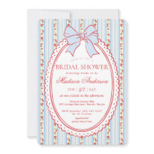 Rouge & Bleu Vintage Élégant Floral Baby Shower Ma