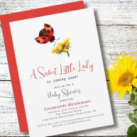 Rouge coccinelle Baby Shower, Douce Petite Dame