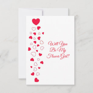 Invitation Rouge coeurs Saint-Valentin Fleuriste Mariage