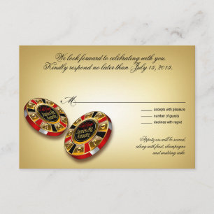 Invitation Rouge de la réponse   de Las Vegas VIP RSVP
