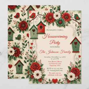 Invitation Rouge de Noël et pendaison de crémaillère d'émerau