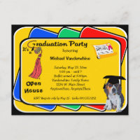 Invitation rouge de partie de vibreur d'obtention