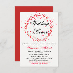 Invitation rouge de wedding shower de
