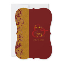 Rouge et mariage indou d'or