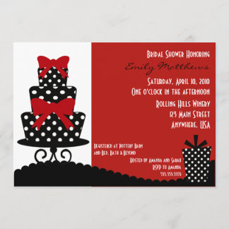 Invitation rouge et noire classique