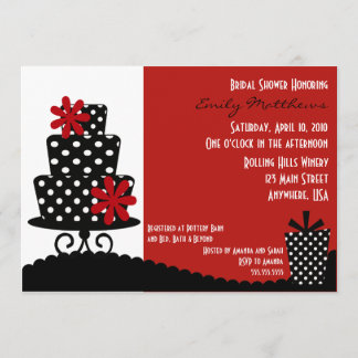 Invitation rouge et noire classique