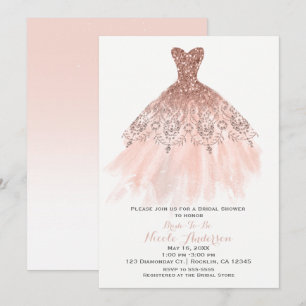 Invitation Rouge Fard Rose Pailleté Robe de Glamour Lavage de
