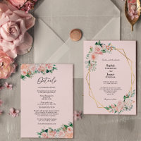 Rouge Floral Rose Simple Tout En Un Mariage