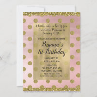Rouge Gland Rose & Paillettes Dorées Points Polka