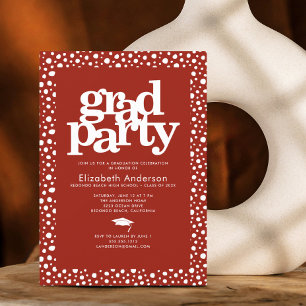 Invitation Rouge grand parti moderne audacieuse typographie é