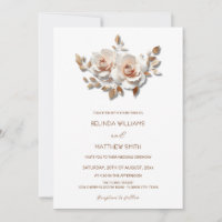 Rouge  Or Rose 3D Fleurs Simple