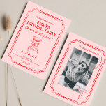 Invitation Rouge rose Whimsical Funky Quirky 30 e anniversair<br><div class="desc">Hirky Hand Drawn Funky Cheers Bières 30 e anniversaire</div>