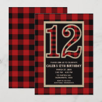 Rouge Rustique Plaid Buffalo Noir 12e 12 Anniversa