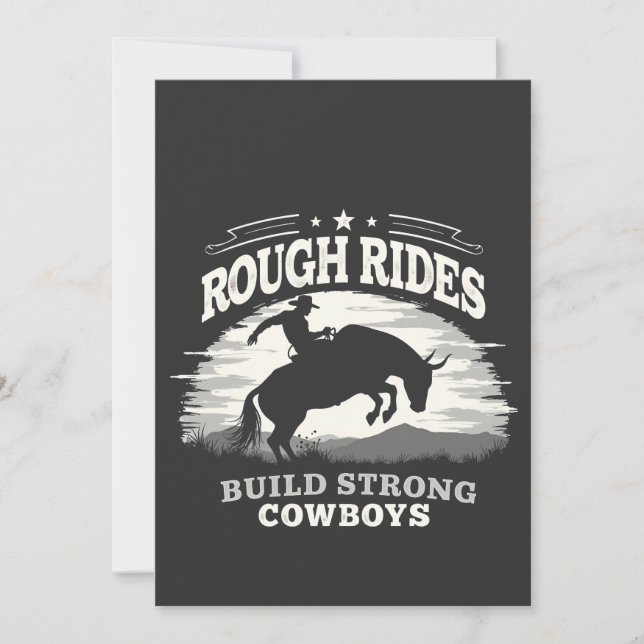 Invitation Rough Rides Construire de solides Cowboys Ouest (Devant)