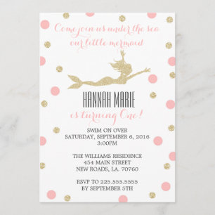 Invitation Rougissent le rose et la fête d'anniversaire de