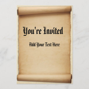 Invitation Rouleau de proclamation de parchemin vous êtes