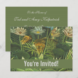 Invitation Rousseau Tropical Jungle Lion Peinture