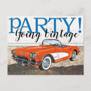 Invitation Route 66 - Voitures Vintage-