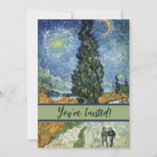 Invitation Route avec cyprès Impressionnisme de Van Gogh