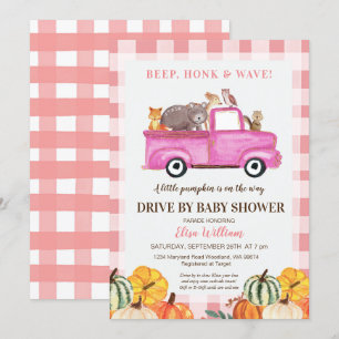 Invitation Route De Boodland Pink Par Baby shower